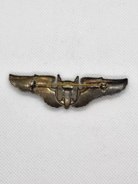 Insignia Metal US WWII US Army Air Force USAAF Sterling Aerial Gunner Wings 2