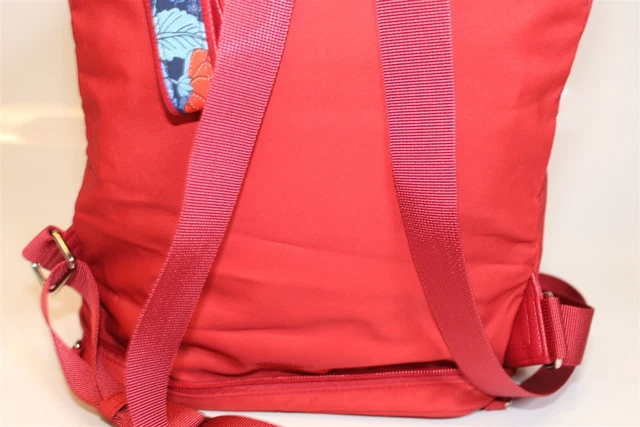 Samantha Brown NEW Large Red Canvas Travel Backpack Carry On Bag 5