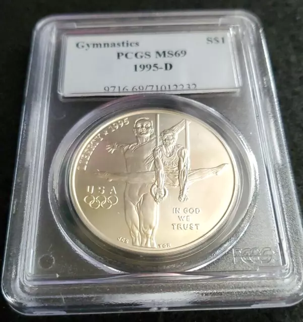 1995-D PCGS MS69 Gymnastics Commemorative Silver Dollar