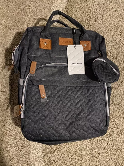 Lovevook Backpack Baby Diaper Bag with Bassinet Changing Station - NWT