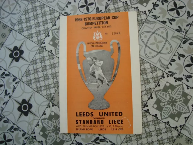 Leeds v Standard Liege Mar 1970 European Cup