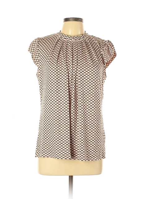 Elle Women Pink Short Sleeve Top L