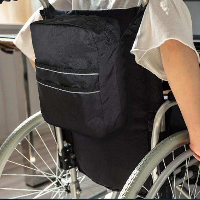 Zaino sedia a rotelle borsa regolabile tracolla sedia a rotelle borse portaoggetti