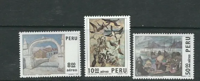 Pérou 1973 Tableaux,Nunez-Ureta,Reinoso Etc (Sc C387-89) VF MNH