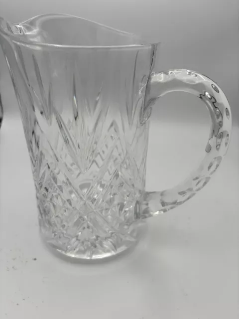 Cristal d'Arques 24% Lead Crystal Diamond Cut Glass Pitcher 50oz