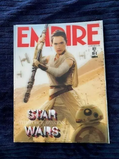 EMPIRE Magazine #319 Jan. 2016 Star Wars The Force Awakens 3D Cvr #1 Rey & BB-8