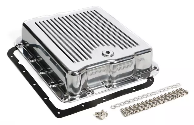 Trans-Dapt Performance POLISHED ALUMINUM TRANSMISSION PAN; FINNED; GM 700R4 & 4L