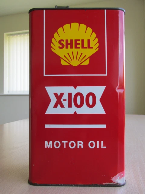 VINTAGE SHELL ONE Gallon X100 Motor Oil Can £11.12 - PicClick UK