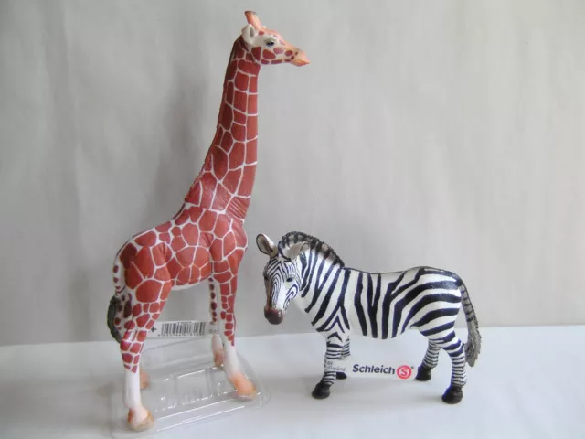 Schleich Wild Life 4 Tiere AFRIKA Giraffe Zebra Nil- Krokodil Spitzmaul- Nashorn 2