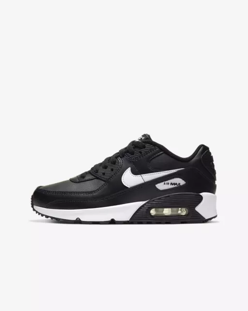 Nike Air Max 90 LTR GS UK 6 EUR 40 Black White CD6864 010