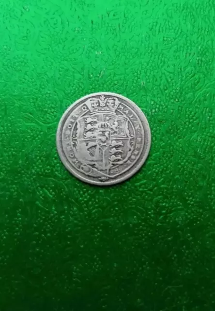 Antique George III Silver Sixpence, 1818