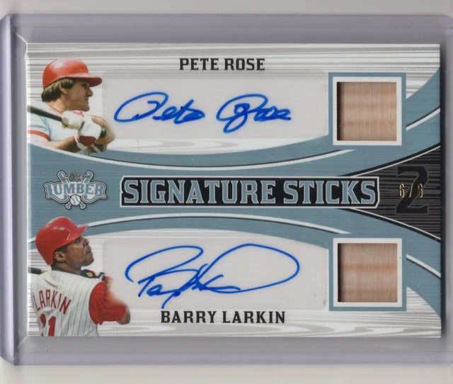 2024 LEAF LUMBER Signature Sticks 2 Auto Platinum Pete Rose Barry
