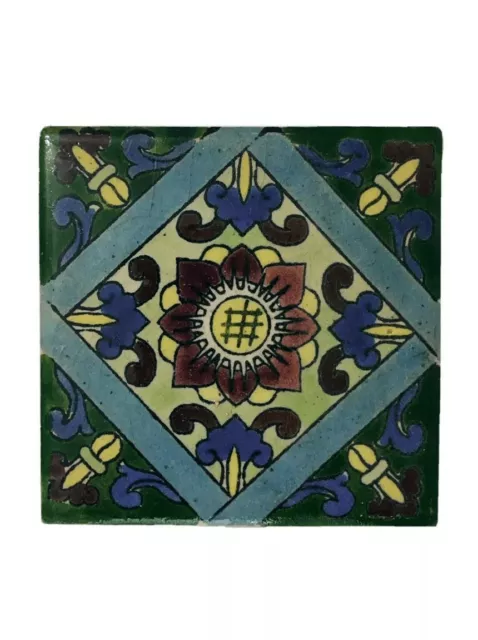 Hand Painted And Glazed Persian Decorative Mini Ceramic Tile