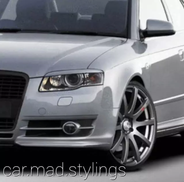 White Plastic Eyebrows to fit AUDI A4 B7 Brows/Eyelids/Head Light/Avant/RS4/S4