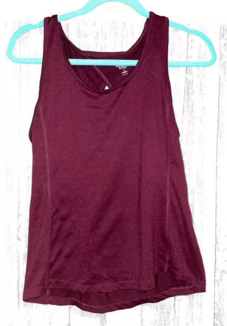 Medium Old Navy Active Sleeveless Tank Top GoDry Burgundy Running Work Out SZ M