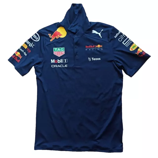 Puma Red Bull Racing 2022 Functional Zip Polo Shirt Teamline RBR F1 Sz. S