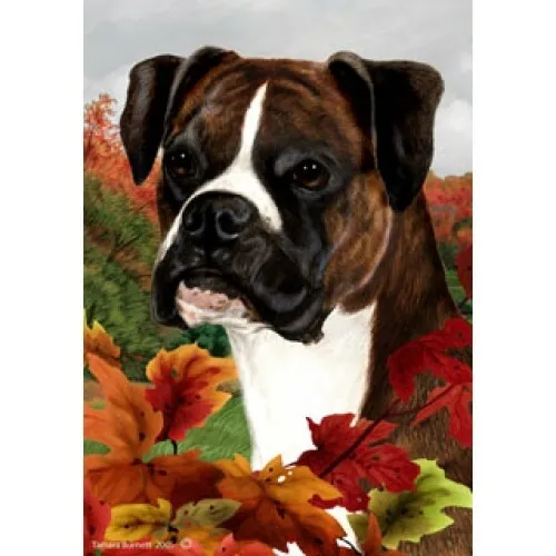 Fall Garden Flag (TB) - Uncropped Brindle Boxer 131491