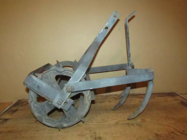 Vintage "Easy" Hand Push Garden Cultivator Tiller Plow Rotary Hoe Lincoln Neb.