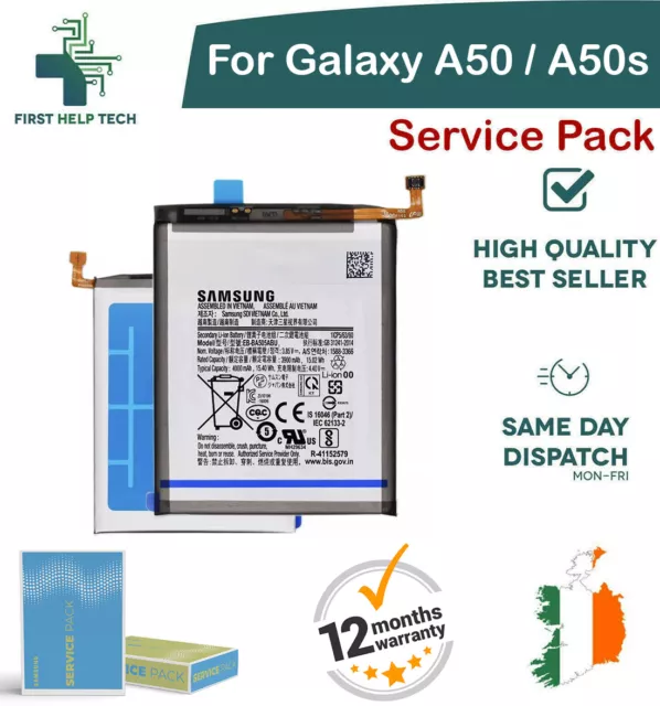 For Samsung Galaxy A50 A50s Battery Replacement Service Pack 4000mAh EB-BA505ABU