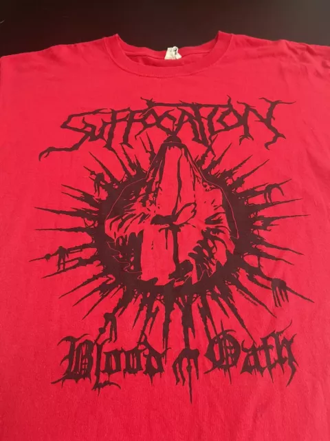 Suffocation blood oath Shirt Xlarge cannibal corpse deicide death metal