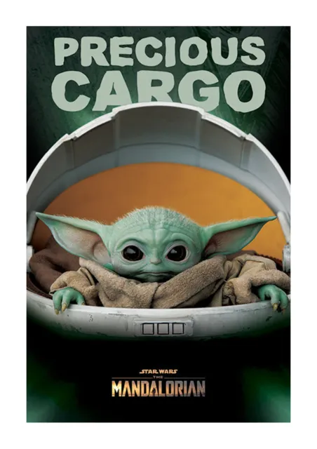 Grogu The Mandalorian Precious Cargo Poster 24 x 36 Child Baby Yoda Star Wars