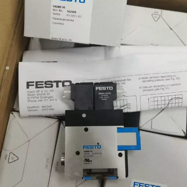 New In Box FESTO VADMI-95 162508 Vacuum Generator