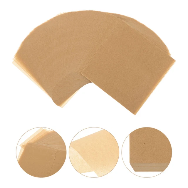 200 hojas antiadherente papel de silicona de doble cara marrón papel de embalaje papel de pan