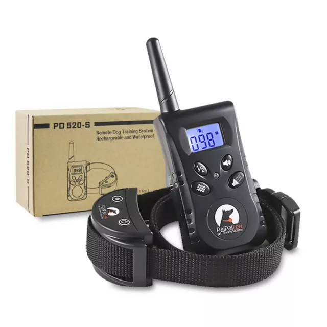 Rechargeable 500Yard Remote Vibration Pet Dog Training Collar Waterproof PD520V 2