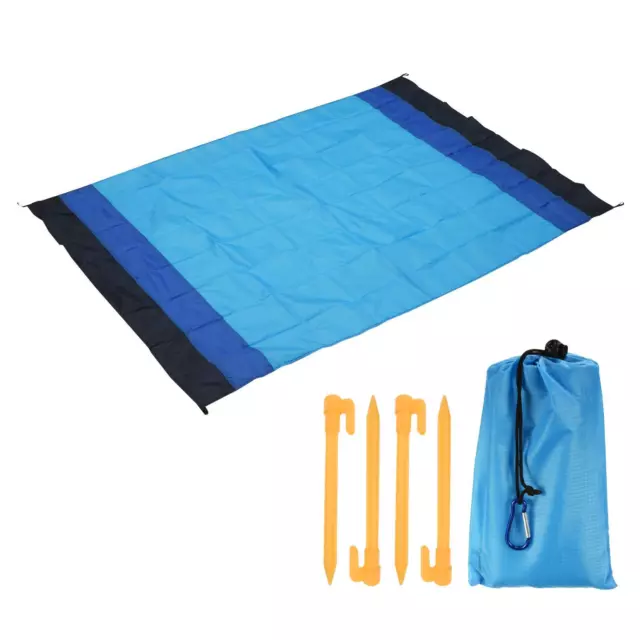 79" x 57" Manta de Playa, Impermeable Picnic Estera para Campamento, Agua Azul