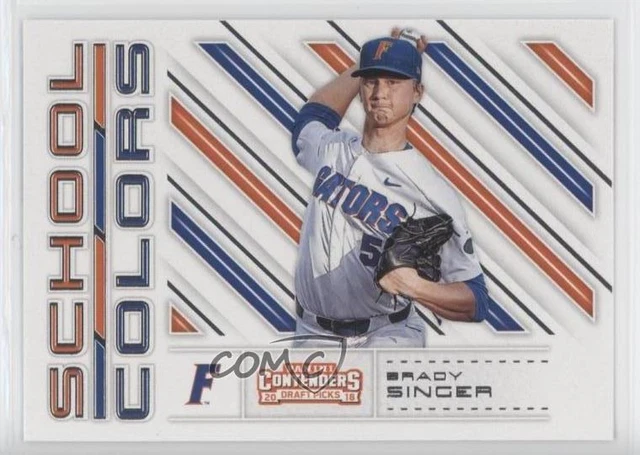 2018 Panini Contenders Draft Picks School Colors Brady Singer #1