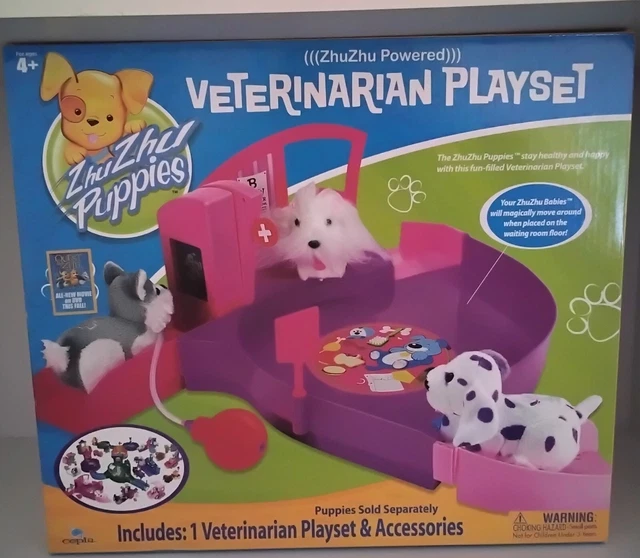 New Zhuzhu Pets PUPPIES VETERINARIAN PLAYSET with Accessories