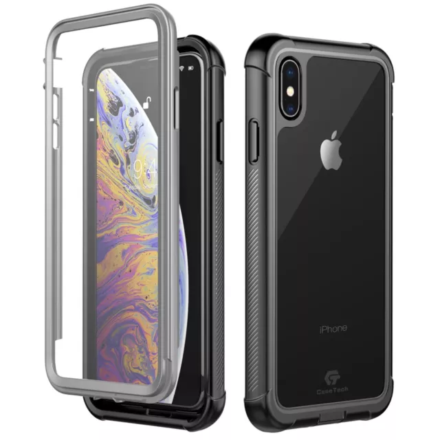 For Apple iPhone Xs Max XR X Case Cover Shockproof Waterproof Screen Protector