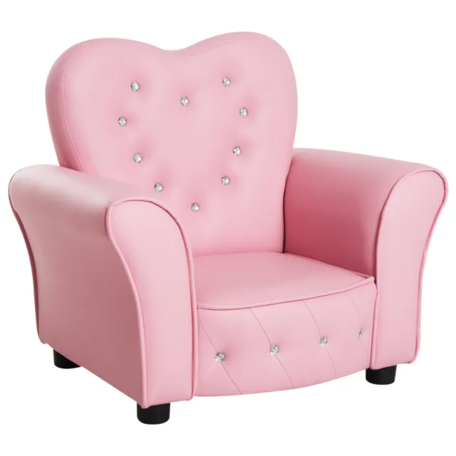 HOMCOM Kids Mini Sofa Children Armchair Seating Chair Girl Princess ,Used