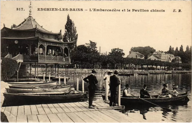 CPA Enghien les Bains L'Embarcadere et le Pavillon chinois FRANCE (1332932)