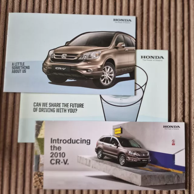 Honda CRV Sales Brochure Set 2010 Performance Interior Specs Review mpg bhp CR-V