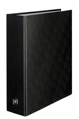OXFORD Classeur Balacron A4XL Dos 80mm 4 Anneaux en D Couverture Carte Rembor...