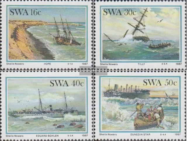 Namibia - Southwest 613-616 (complete issue) FDC 1987 Shipwrecks