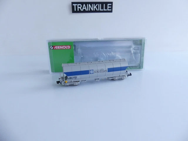 Arnold HN6535 Set de 2 wagons tombereaux, livrés gris, E79, SNCF, échelle N