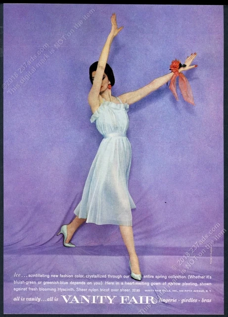 1961 Richard Avedon color photo Vanity Fair lingerie vintage print ad