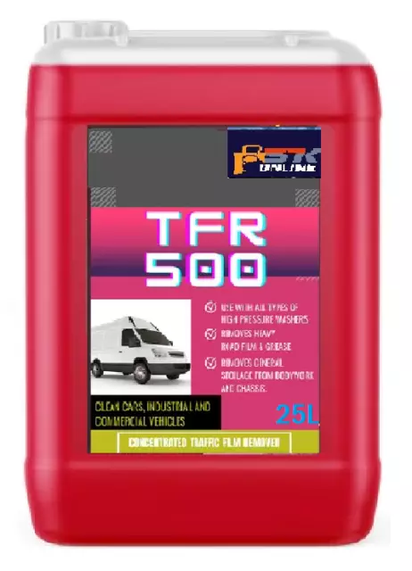 Traffic Film Remover TFR 25L Heavy Duty Concentrated Car Van Truck 25 Litre Red