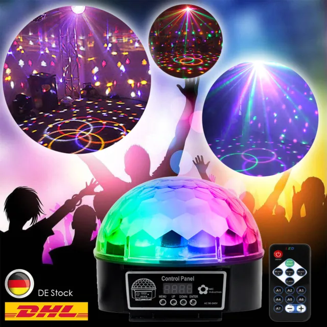 2pcs LED RGB Éclairage de Scène Boule Disco Effet Lumière Léger Dj-Party-Lampe