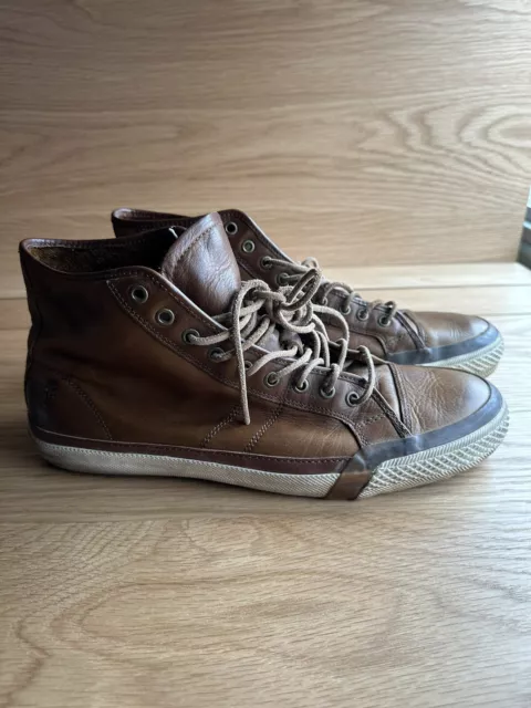 FRYE “Greene” Brown Leather High Top Sneakers Men’s Shoes sz 12