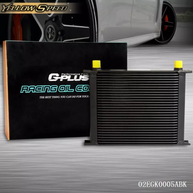 Fit For Universal 30 Row AN-10AN Aluminum Engine Transmission Oil Cooler Black