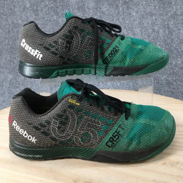 Reebok Shoes Mens 11 Crossfit Keviar Nano 5.0 Running Sneakers Green Mesh V69408