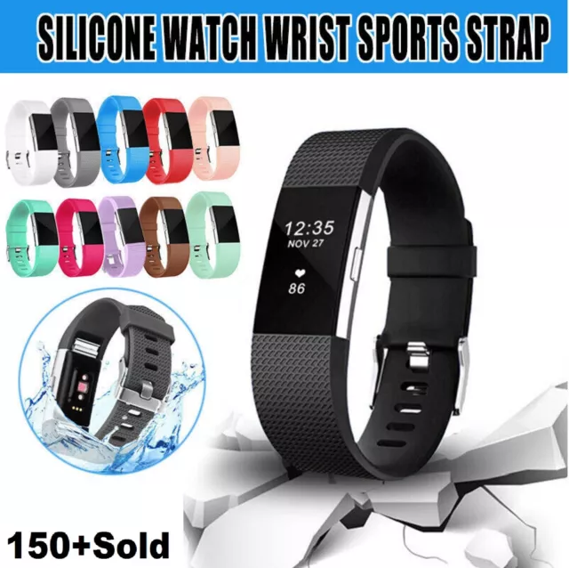 Replacement Fitbit Charge 2 Band Silicone Band Wristband Watch Strap Bracelet AU