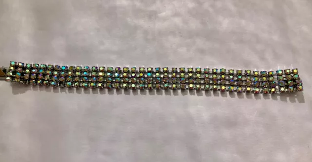 Sparkly Multi-Coloured - Used 1950's Bracelet - Pretty Costume Jewellery - 3