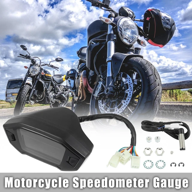 Universal Motorcycle 0-199km/h 0-13000 RPM Tachometer Single Gauge DC 8-12V