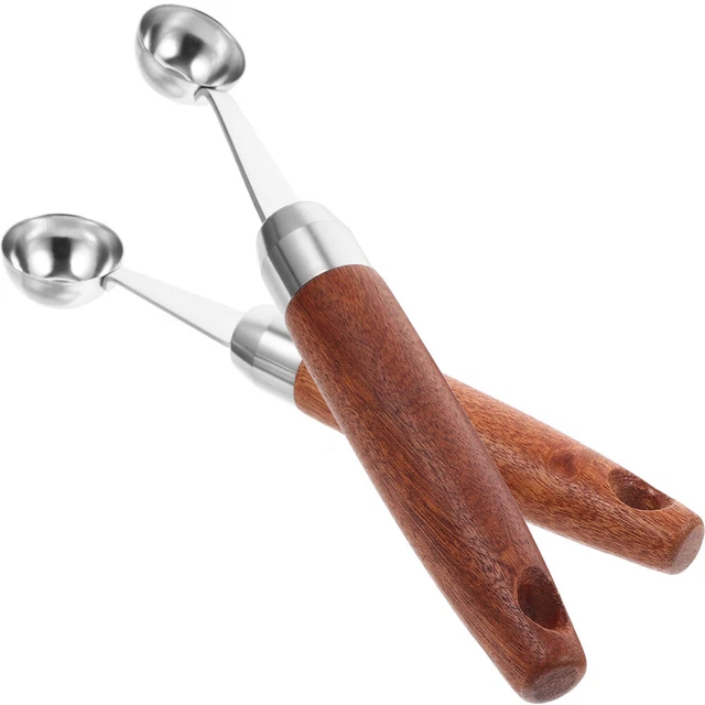 Cuchara de madera para cavar frutas cortador de bolas para melones estante de bolas