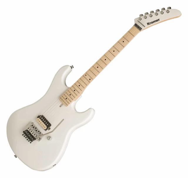 Kramer The 84 E-Guitare Blanc Mat Aulne Érable Seymour Duncan Humbucker Tremolo