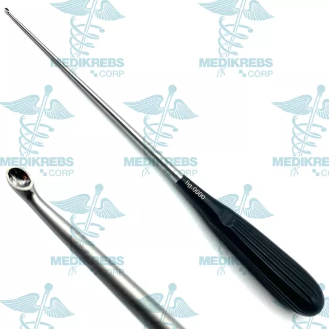 Spratt Brun Bone Curette Straight 26 cm Fig. 0000 O.R Grade Steel Instrument